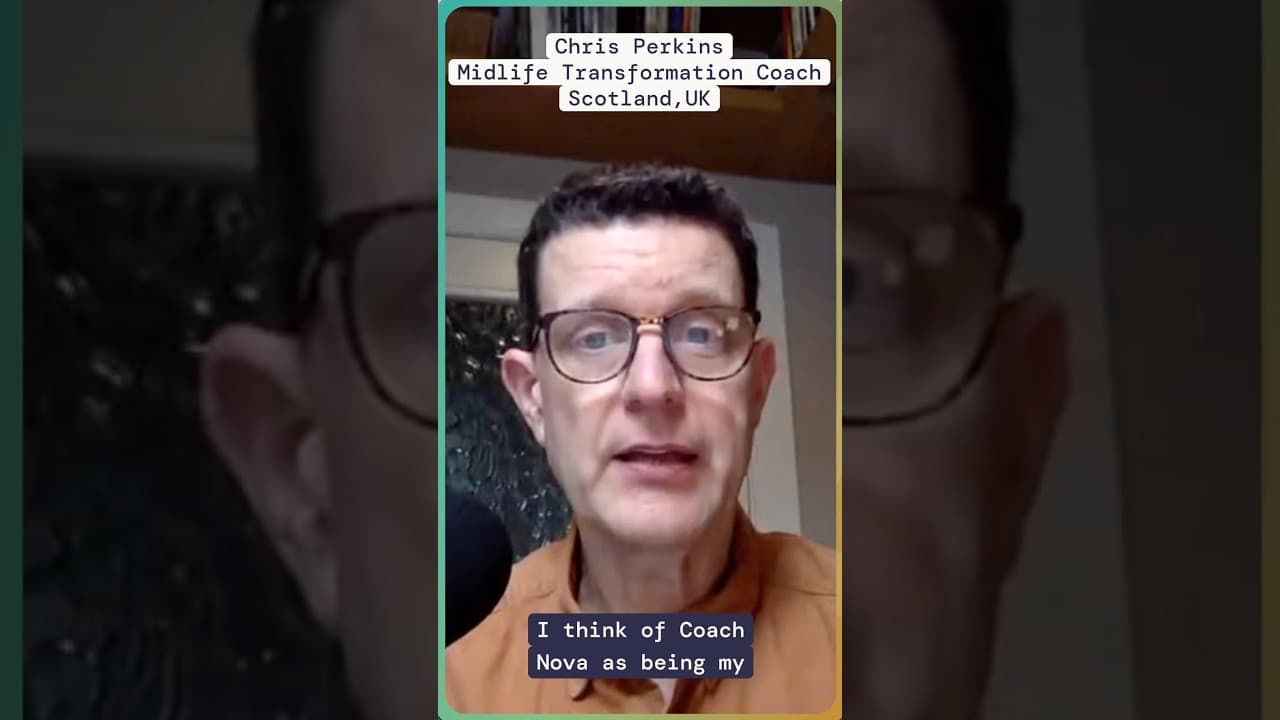 Chris Perkins, Midlife Transformation Coach, Scotland, speaking in his Still Human video.